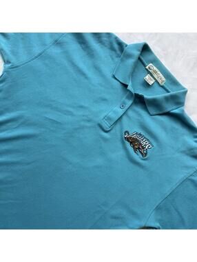 Vintage 90s Jacksonville Jaguars Polo Shirt Antigua Teal NFL Men’s Large  USA